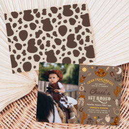 カウボーイ誕生日招待状 |第1回ロデオ招待状 招待状