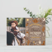 カウボーイ誕生日招待状 |第1回ロデオ招待状 招待状 (スタンド正面)