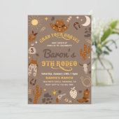 カウボーイ誕生日招待状 |第9回ロデオ招待状 招待状 (スタンド正面)