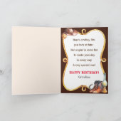 カウボーイ誕生日追加の年齢と名前のカスタム カード (内部)