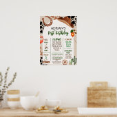 カウボーイ誕生日1stロデオバースデーパーティー ポスター (キッチン)