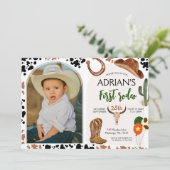 カウボーイ誕生日1stロデオバースデーパーティー 招待状 (スタンド正面)