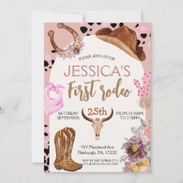 カウボーイ誕生日1stロデオバースデーパーティー 招待状