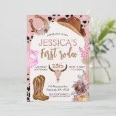 カウボーイ誕生日1stロデオバースデーパーティー 招待状 (スタンド正面)