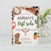 カウボーイ誕生日1stロデオバースデーパーティー 招待状 (スタンド正面)