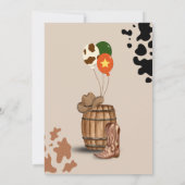 カウボーイ誕生日1stロデオバースデーパーティー 招待状 (裏面)