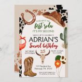 カウボーイ誕生日2ndロデオバースデーパーティー 招待状 (正面/裏面)