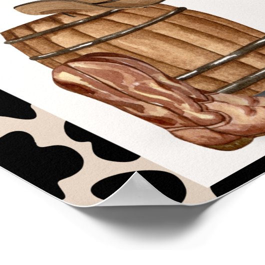 カウボーイ誕生日2ndロデオ誕生日パーティーブームボア ポスター (角)