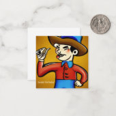 カウボーイ誕生日 ノートカード (正面/裏面インサイチュ)