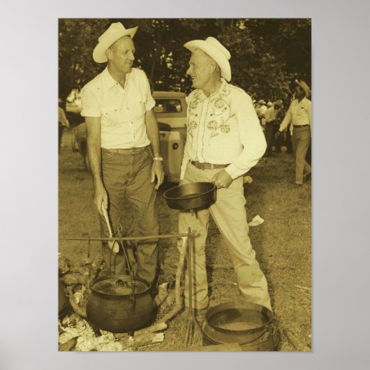 カウボーイ調理師ポスタープリント ポスター (正面)