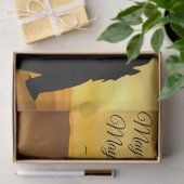 カウボーイ賛美の馬のシルエット 薄葉紙 (ギフト)