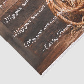 カウボーイ賛美ズの帽子とラリアットの上のストローベール 薄葉紙 (詳細)