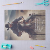 カウボーイ賛美ズ西部人馬 薄葉紙 (クラフト)