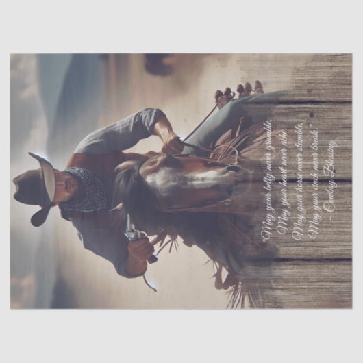 カウボーイ賛美ズ西部人馬 薄葉紙 (正面)