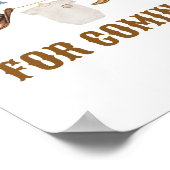 カウボーイ赤ちゃんシャワーありがとうござ来う ポスター (角)