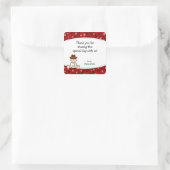 カウボーイ赤ちゃんシャワーありがとう好意ステッカー スクエアシール (バッグ)