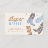 カウボーイ赤ちゃんシャワーおむつラッフルカード エンクロージャーカード (正面)