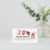 カウボーイ赤ちゃんシャワーおむつラッフル エンクロージャーカード (スタンド正面)