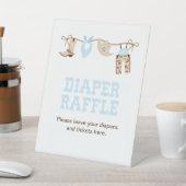 カウボーイ赤ちゃんシャワーおむつラッフル 台座サイン (インサイチュ)