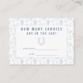 カウボーイ赤ちゃんシャワーお菓子の数を推測 エンクロージャーカード (正面)