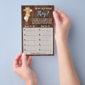 カウボーイ赤ちゃんシャワーのゲームカードは何歳だった チラシ (ハンドル)