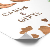 カウボーイ赤ちゃんシャワーカードとギフト ポスター (角)