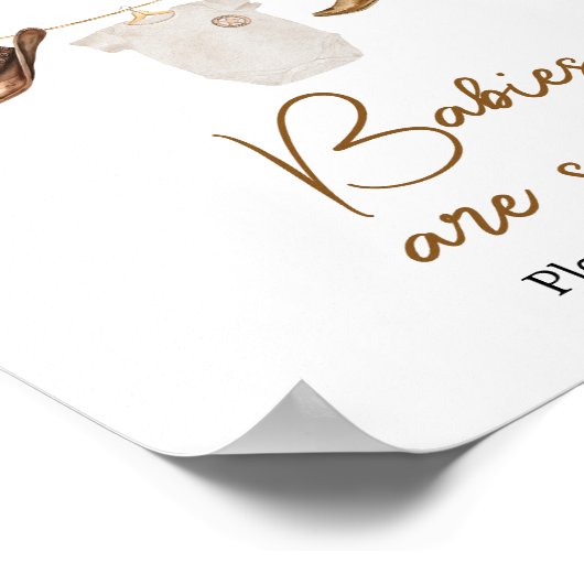 カウボーイ赤ちゃんシャワーベビーは甘い ポスター (角)