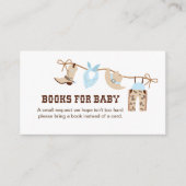 カウボーイ赤ちゃんシャワーベビー収納用ブック エンクロージャーカード (正面)