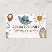 カウボーイ赤ちゃんシャワーベビー エンクロージャーカード (正面)