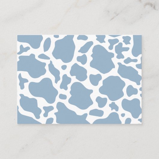 カウボーイ赤ちゃんシャワーベビー エンクロージャーカード (裏面)