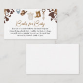 カウボーイ赤ちゃんシャワーベビー エンクロージャーカード (正面/裏面)