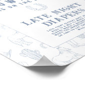 カウボーイ赤ちゃんシャワー夜遅くのおむつゲーム ポスター (角)