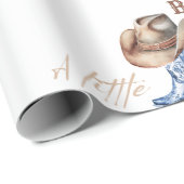 カウボーイ赤ちゃんシャワー水素朴色 ラッピングペーパー (ロールコーナー)