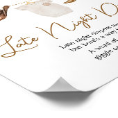 カウボーイ赤ちゃんシャワー深夜おむつ ポスター (角)