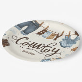 カウボーイ赤ちゃんシャワー紙プレート ペーパープレート (アングル)