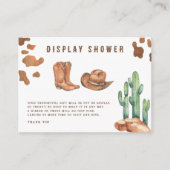 カウボーイ赤ちゃんシャワー表示シャワー エンクロージャーカード (正面)