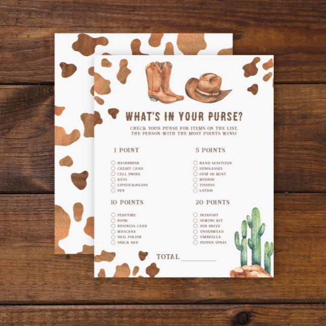 カウボーイ赤ちゃんシャワー – あなたの財布の中に何が？ (クリエイターアップロード済み)