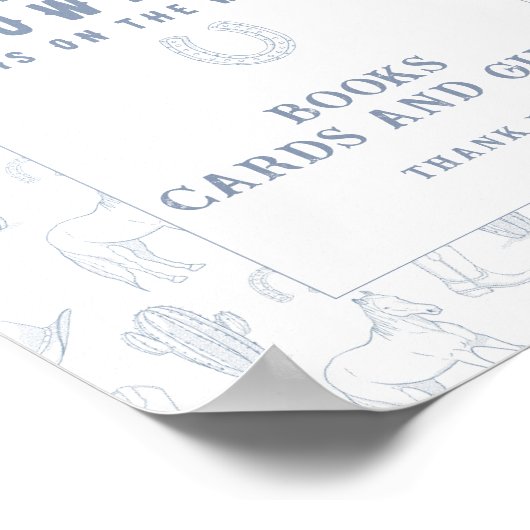 カウボーイ赤ちゃんシャワー – ブックカードとギフトポスター ポスター (角)