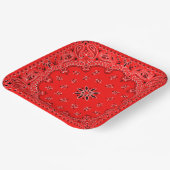 カウボーイ赤と白バンダナ2 ペーパープレート (傾斜あり)