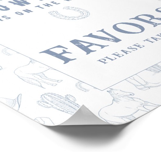 カウボーイ赤ん坊シャワーの好意 ポスター (角)