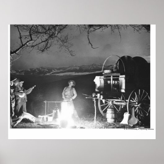 カウボーイ遊ズとキャンプファイアのまわりにを歌う ポスター (正面)