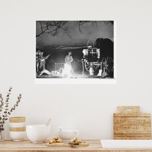 カウボーイ遊ズとキャンプファイアのまわりにを歌う ポスター (キッチン)