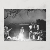 カウボーイ遊ズとキャンプファイアのまわりにを歌う ポストカード (正面)