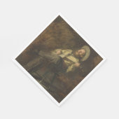 カウボーイ遊ズ・ザ・バンジョーと歌うカントリー・ミュージック スタンダードランチョンナプキン (角)