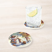 カウボーイ雪だるまクリスマスコアスター コースター (側面)