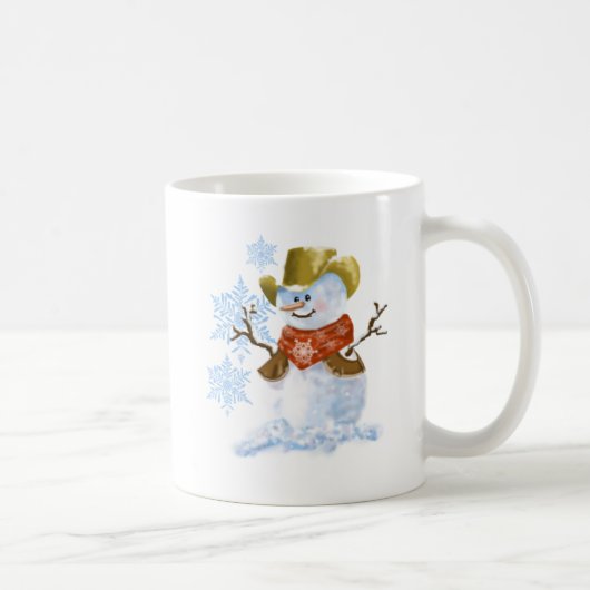 カウボーイ雪だるまクリスマスコーヒカップ コーヒーマグカップ (右)