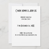 カウボーイ雪だるまクリスマスパーティの招待状 招待状 (裏面)