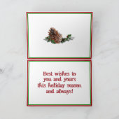 カウボーイ雪だるまクリスマスフォトフレーム シーズンカード (内部)