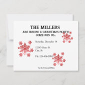 カウボーイ雪だるまクリスマス招待状 招待状 (裏面)