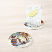 カウボーイ雪だるまクリスマス コースター (側面)